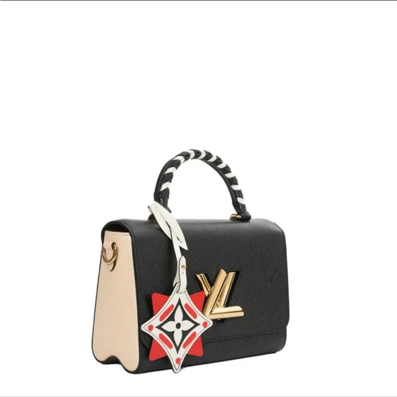 Louis Vuitton Black Leather Twist MM Shoulder Bag - Picture 7 of 11